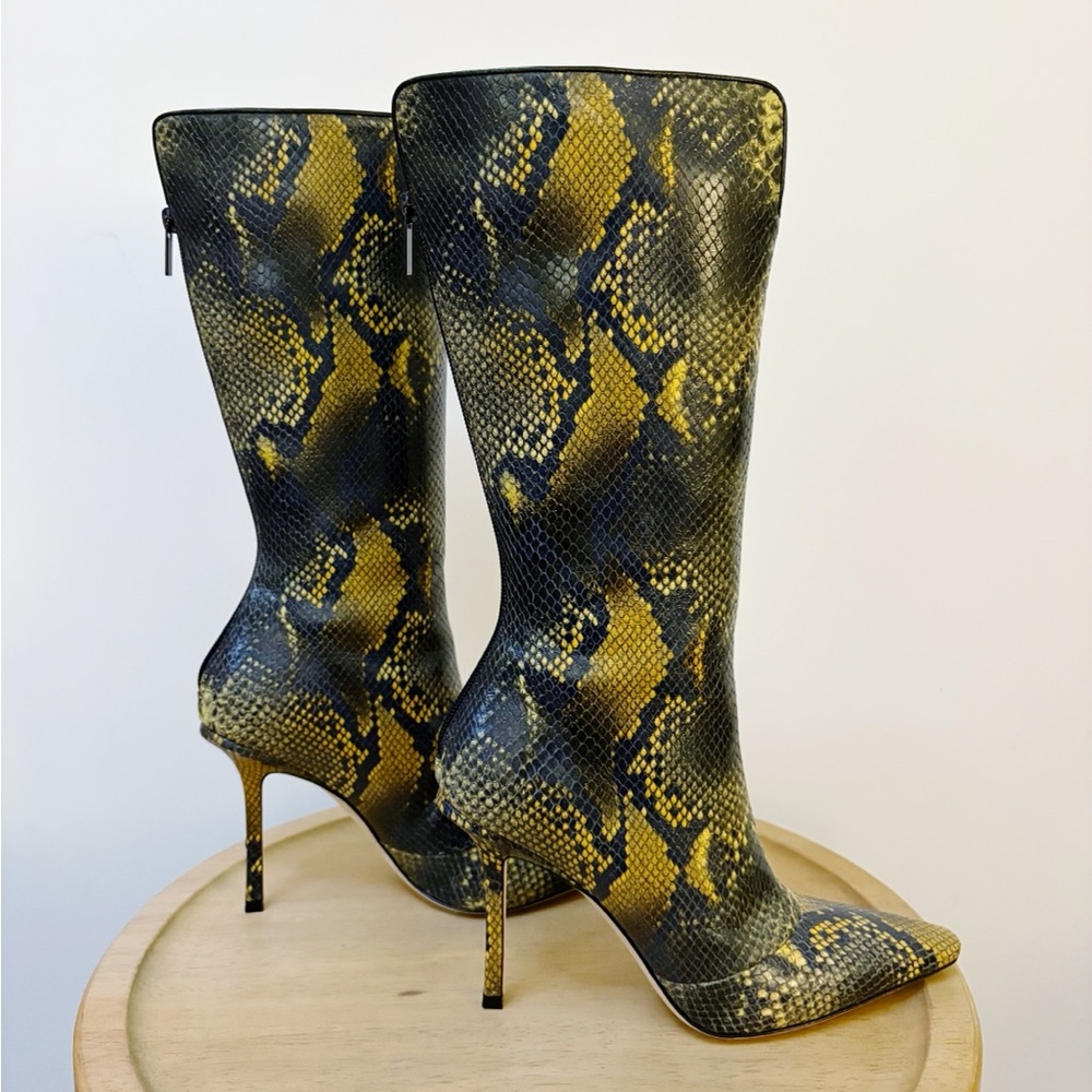 Jimmy Choo Python Printed Leather Knee High Boot - image 10